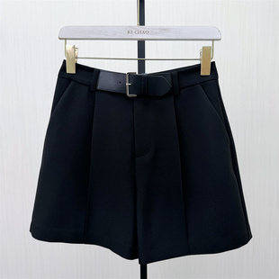 2026春季 女高腰显瘦宽松休闲通勤a字阔腿裤 新品 短裤 2032 西装 乂