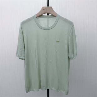 2026春季 女气质轻薄宽松休闲打底衫 新品 针织衫 上衣140 短袖 彩