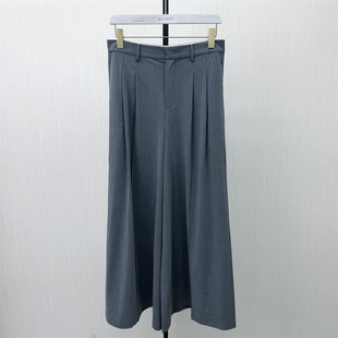 良月●2026夏季新品 西装阔腿裤女高腰显瘦宽松休闲通勤长裤6195