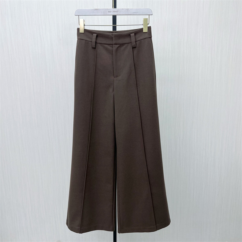 KA●2025冬季新品 西装阔腿裤女高腰显瘦直筒气质拖地长裤1733