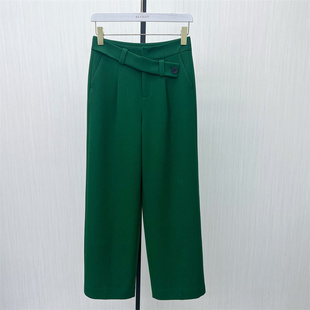 2025冬季 女高腰显瘦直筒气质拖地长裤 新品 阔腿裤 0272 西装 良月