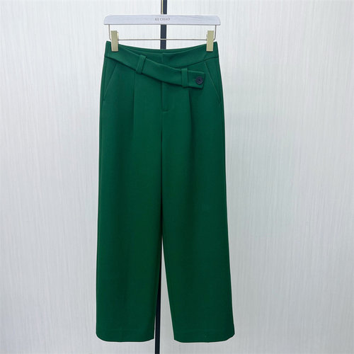 良月●2025冬季新品 西装阔腿裤女高腰显瘦直筒气质拖地长裤0272