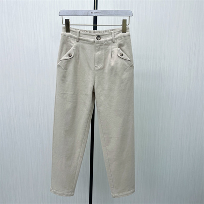 C●2025冬季新品 加绒牛仔裤女宽松显瘦休闲通勤百搭直筒长裤5038