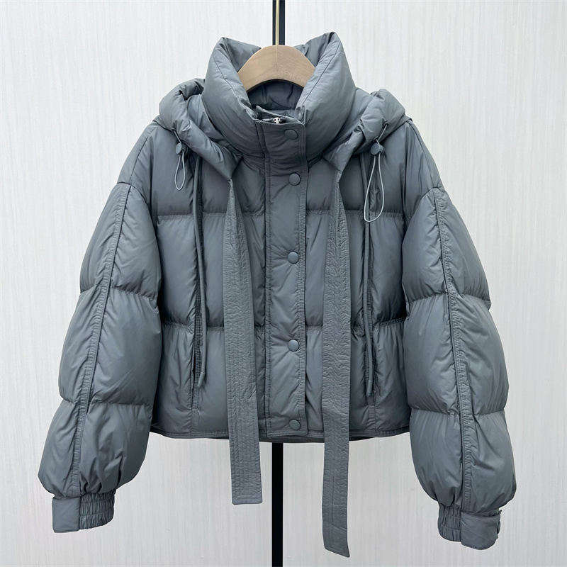 良月●2025冬季新 泡芙羽绒服女宽松短款面包服加厚保暖外套2011