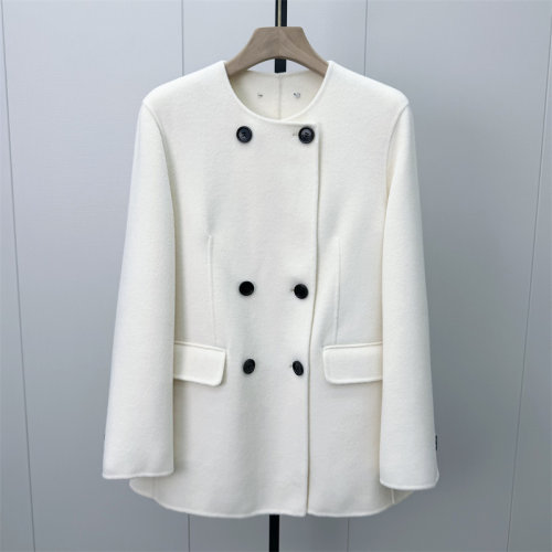 恩●2026冬季新品 双面呢大衣女中长款气质宽松绵羊毛呢外套278