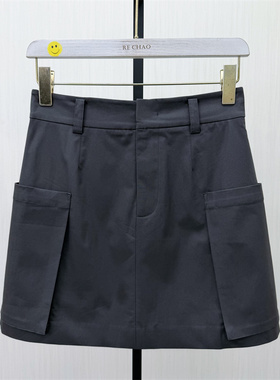 迪●2026夏季新品 大口袋a字半裙女设计感小众休闲工装风短裙1812