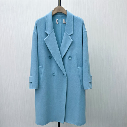 司●2025冬季新品 双面呢绵羊毛大衣女气质长款宽松呢子外套0070