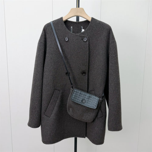 S●2026冬季新品 绵羊毛呢子大衣女中长款气质双面呢毛呢外套756