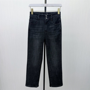 直筒小脚牛仔裤 新品 女高腰显瘦修身 长裤 198 铅笔裤 2026春季