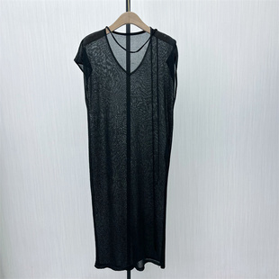 连衣裙女设计感小众宽松无袖 艾 针织罩衫 新品 长裙883 2025夏季