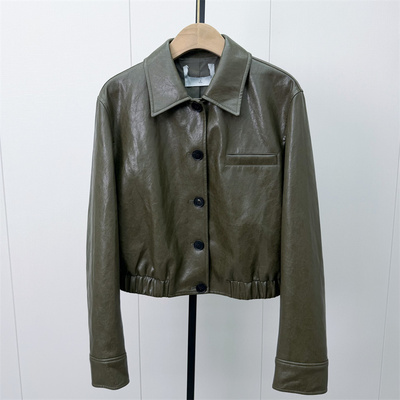 迪●2026秋季新品 皮衣外套女宽松休闲通勤百搭松弛感夹克6225