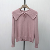 2026春季 新品 娃娃领针织衫 彩 女气质甜美宽松显瘦毛衫 上衣142