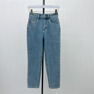 直筒小脚牛仔裤 新品 女高腰显瘦修身 长裤 7229 fei 铅笔裤 2025秋季