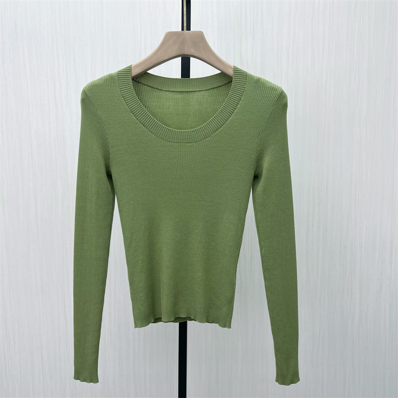 片●2025秋季新品 针织打底衫女弹力修身显瘦内搭长袖上衣2078
