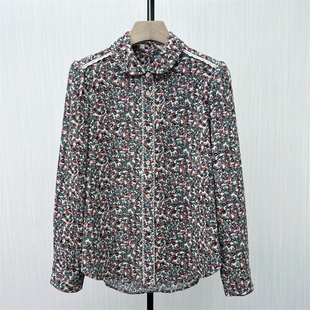 衬衫 森系碎花长袖 新品 女复古气质别致打底上衣1023 2025冬季