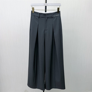 2026春季 女高腰显瘦直筒通勤气质长裤 新品 阔腿裤 6002 西装 迪