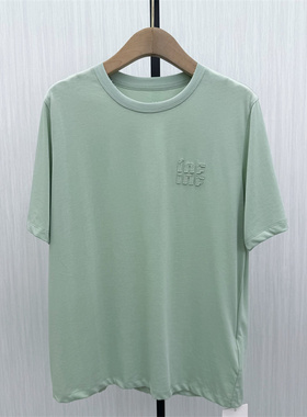 伊●2026夏季新品 纯色T恤女简约日常百搭宽松休闲短袖上衣3631