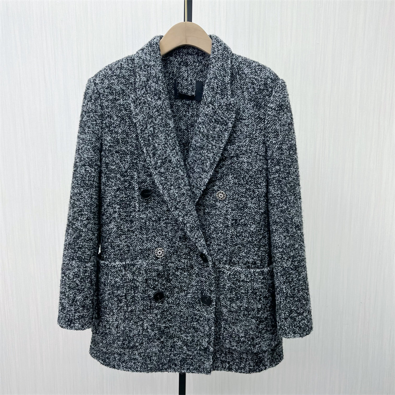 图●2025冬季新品 毛呢外套女宽松百搭气质通勤呢子西装大衣7326