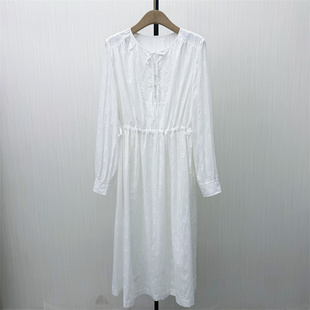 衬衫 艾W 简约a字连衣裙女气质宽松百搭长袖 新品 裙1512 2026春季