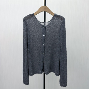 2026春季 女宽松慵懒风外搭针织衫 新品 罩衫 上衣565 镂空长袖