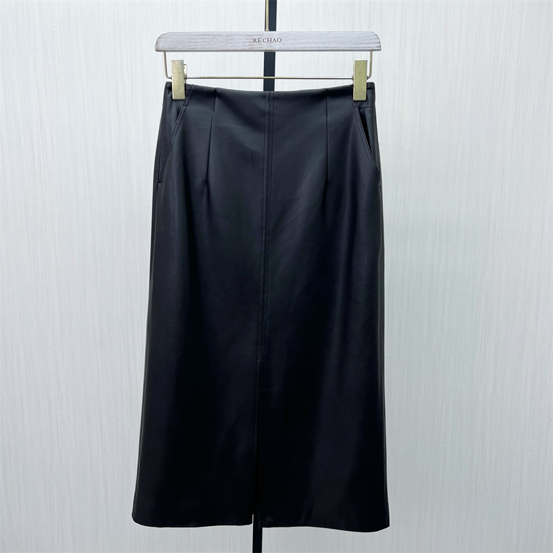 司●2025冬季新品 皮裙半身裙女高腰显瘦气质通勤直筒长裙0950