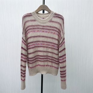 女宽松百搭慵懒风打底衫 芭 马海毛针织衫 新品 上衣0001 2025秋季