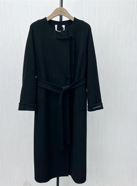 fei●2025冬季新品 双面呢大衣女长款气质宽松绵羊毛呢子外套8307