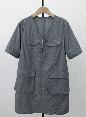 S●2026夏季新品 工装风连衣裙女宽松休闲百搭松弛感薄款裙子350