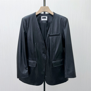 2026春季 休闲经典 新品 外套女时尚 宽松通勤西服1695 皮衣西装 香