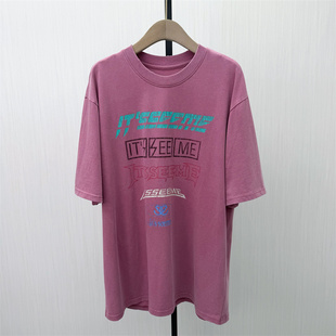 2026夏季 女中长款 新品 t恤衫 宽松休闲慵懒风上衣818 印花短袖