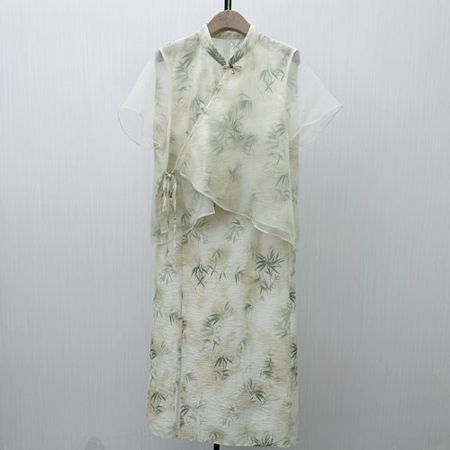 图●2026夏季新品 新中式套装裙子女气质显瘦清新淑女连衣裙1234