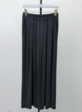 迪●2026夏季新品 休闲直筒卫裤女松紧腰显瘦宽松阔腿长裤3057