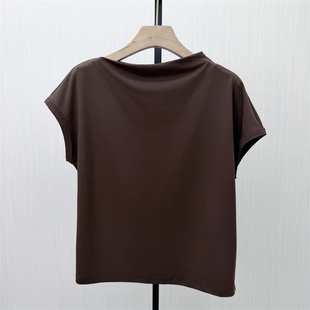 2026春季 显瘦内搭短袖 新品 女简约修身 T恤上衣7035 打底衫 良月