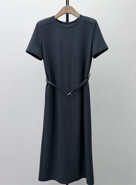 迪●2026夏季新品 短袖连衣裙女宽松休闲简约通勤百搭T恤裙子1616