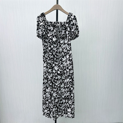 良月●2025夏季新 法式碎花连衣裙女气质显瘦小清新a字茶歇裙8265