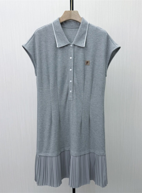 fei●2026夏季新品 polo领连衣裙女宽松休闲百搭显瘦T恤裙6199