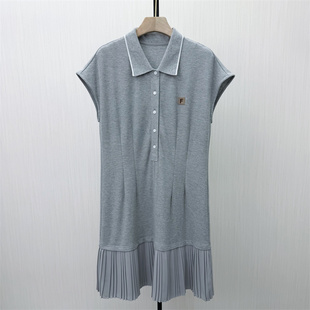 fei●2026夏季新品 polo领连衣裙女宽松休闲百搭显瘦T恤裙6199