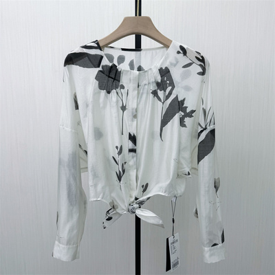 乂●2026春季新品 法式长袖衬衫女小众气质别致宽松打底上衣3523