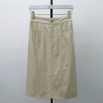 fei●2026春季新品 直筒半身裙女松紧腰显瘦休闲通勤百搭长裙5160