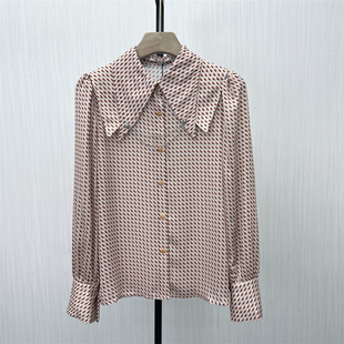 2025春季 衬衫 新品 长袖 女小众气质别致宽松打底上衣1720 法式 熏