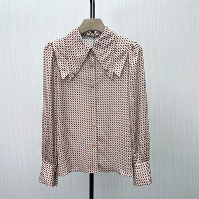 熏●2025春季新品 法式长袖衬衫女小众气质别致宽松打底上衣1720