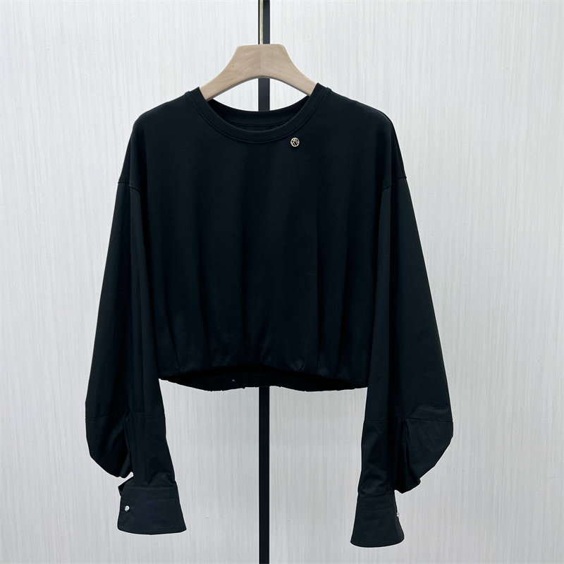 图●2025秋季新品 长袖T恤女休闲宽松百搭显瘦圆领打底上衣2902