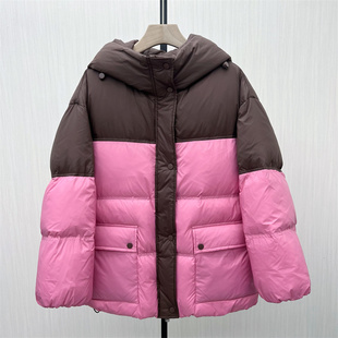 图●2025冬季新品 短款鹅绒服女宽松百搭面包服加厚保暖外套8926