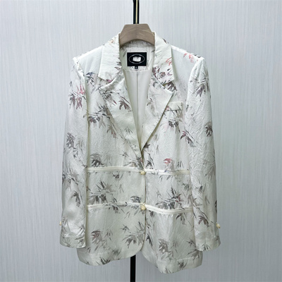 良月●2025春季新 西装外套女时尚休闲经典宽松通勤百搭西服3414