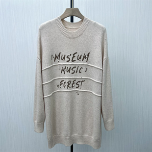 针织毛衫 毛衣女宽松套头慵懒风中长款 新品 上衣2532 2025冬季