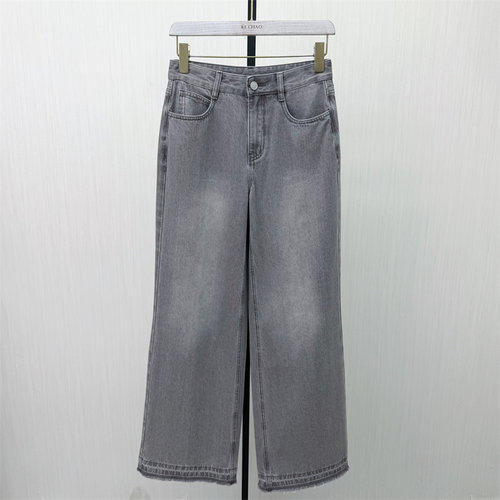 良月●2026夏季新品 阔腿牛仔裤女高腰显瘦宽松百搭休闲长裤9409