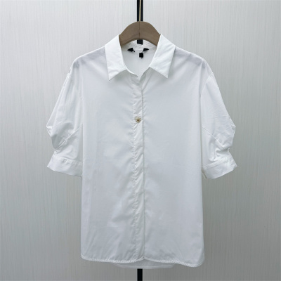 图●2026夏季新品 短袖衬衫女休闲简约宽松百搭显瘦薄款上衣1029