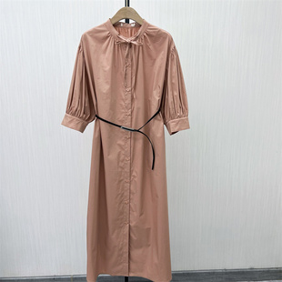 C●2025秋季新品 森系连衣裙女小清新简约气质显瘦长袖衬衫裙7662