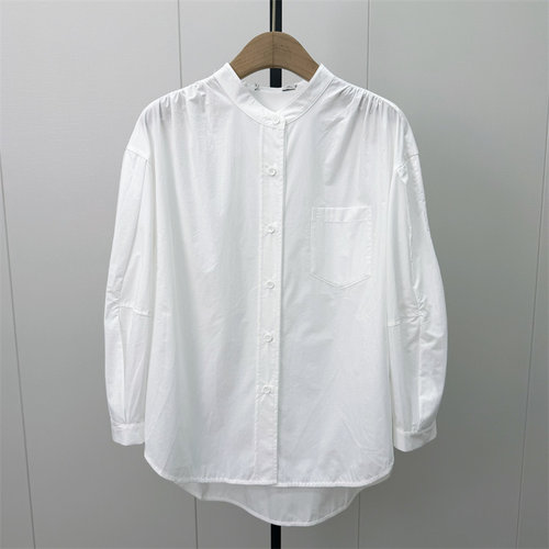 fei●2026秋季新品 长袖衬衫女纯色基础宽松休闲通勤百搭上衣7245