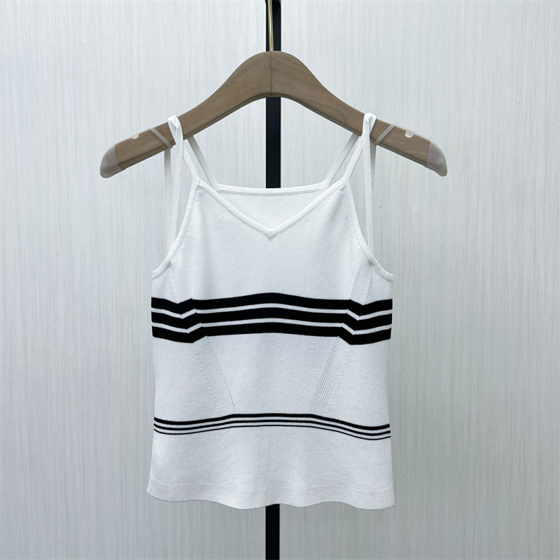C●2025秋季新品 短款针织背心女修身显瘦打底内搭无袖吊带2629